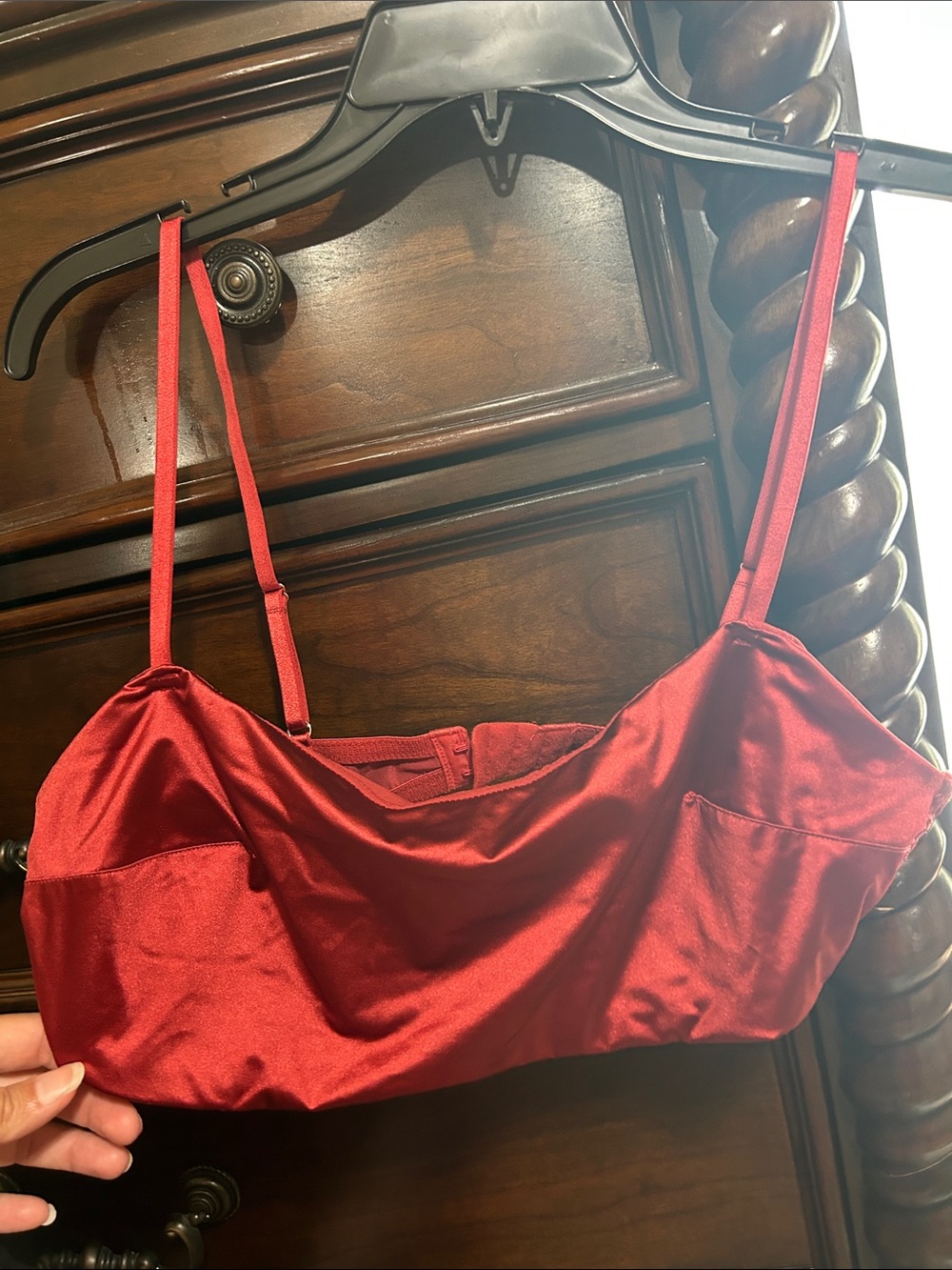 auden Red Strappy Bra Top Size XL NWT